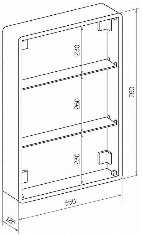 Зеркальный шкаф Sintesi Corso 60 SIN-SPEC-CORSO-60 с подсветкой Белый с сенсорным выключателем