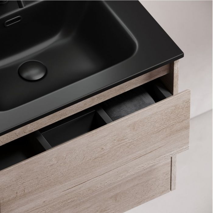 Тумба подвесная SANCOS под раковину Libra, дуб галифакс натуральный 590х450х500 мм, LB60EG