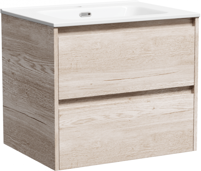 Тумба подвесная SANCOS под раковину Libra, дуб галифакс натуральный 590х450х500 мм, LB60EG