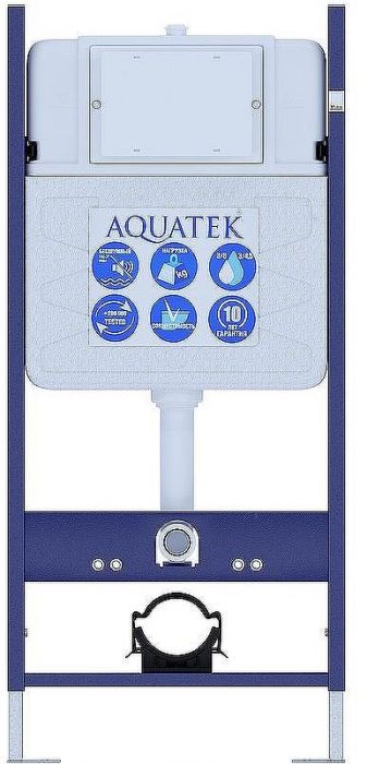 Комплект унитаза с инсталляцией Aquatek Либра New SET AQUATEK ЛИБРА N-14 с сиденьем Микролифт