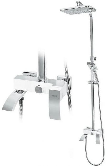 Душевая система Hansberge Cubito H5077W1 Хром Белая