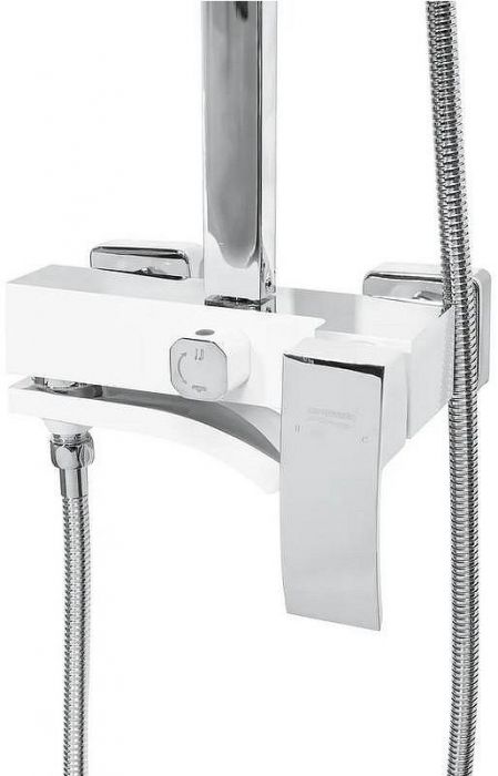 Душевая система Hansberge Cubito H5077W1 Хром Белая