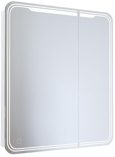 Зеркальный шкаф Mixline Виктория 70 L 547259 с подсветкой цвет Белый