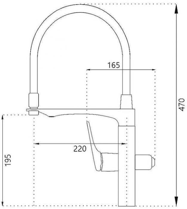 Смеситель для кухни Haiba HB76816-7 Черный матовый