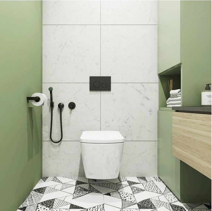 Инсталляция Lavinia Boho RelFix 77020020 для унитаза с клавишей смыва цвет Черный матовый