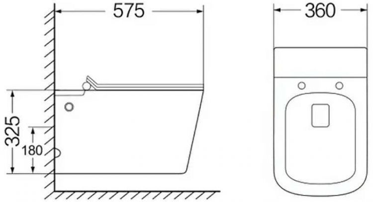 Комплект унитаза с инсталляцией SantiLine SL-5032 подвесной с сиденьем Микролифт