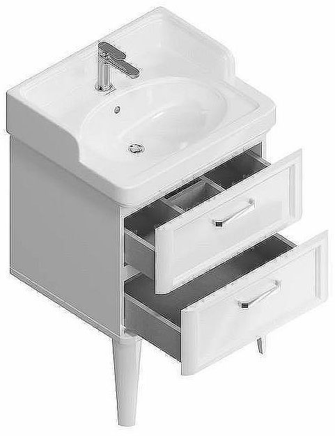 Тумба под раковину Kerama Marazzi Pompei 60 PO.M.60.2\WHT цвет Белый глянцевый