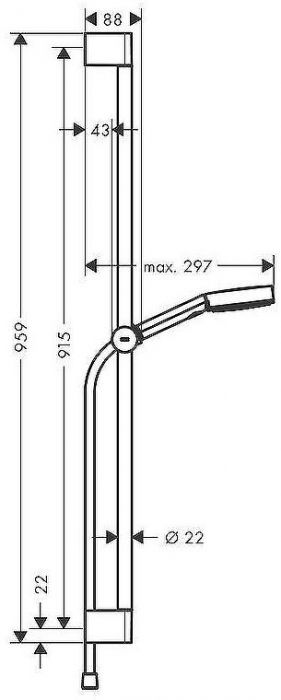 Душевой гарнитур Hansgrohe Pulsify Select Relaxation 24170670 Черный матовый