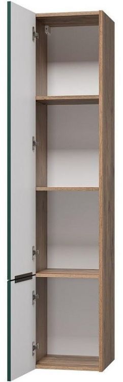 Шкаф пенал Brevita Greenwood 35 L GRE-05035-08Л подвесной Зеленый матовый Дуб Галифакс олово