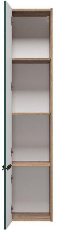 Шкаф пенал Brevita Greenwood 35 L GRE-05035-08Л подвесной Зеленый матовый Дуб Галифакс олово