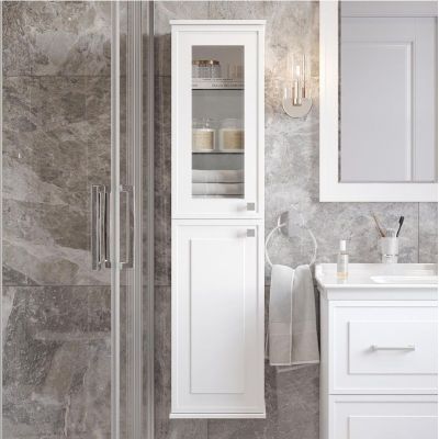 Шкаф пенал STWORKI Хадстен 34 L С16832 подвесной цвет Белый