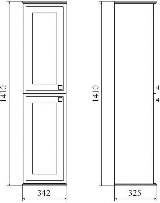 Шкаф пенал STWORKI Хадстен 34 L С16832 подвесной цвет Белый
