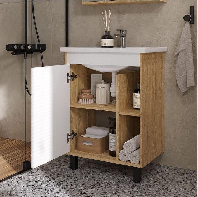 Тумба под раковину Volna Osmond 60 tnOSMOND60.1D-04 цвет Белый Дуб сонома