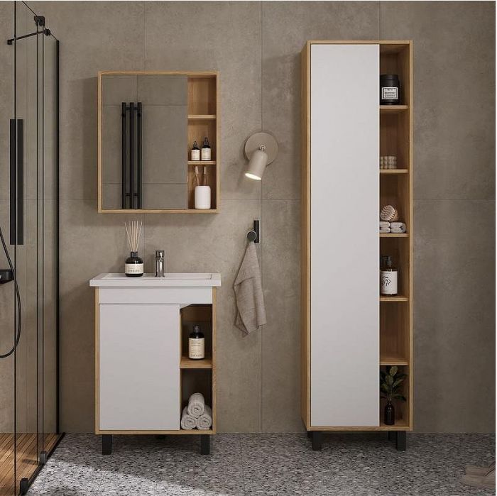 Тумба под раковину Volna Osmond 60 tnOSMOND60.1D-04 цвет Белый Дуб сонома