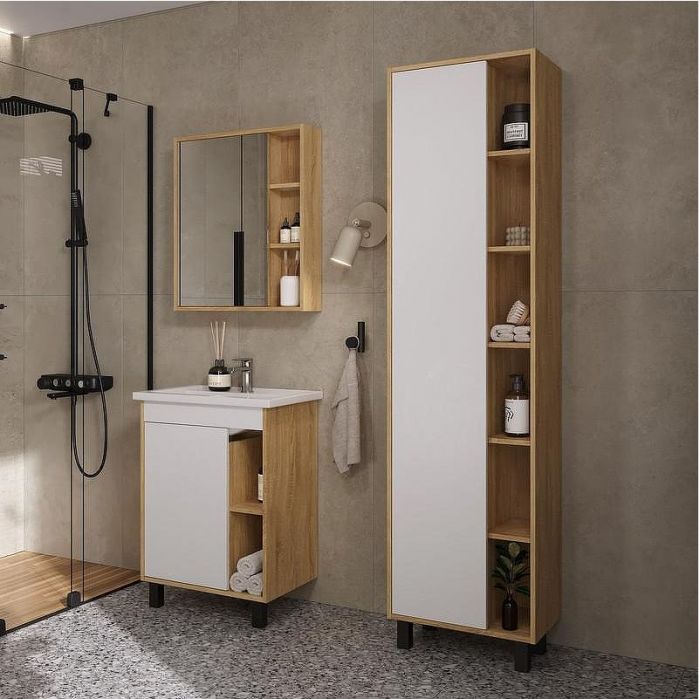 Тумба под раковину Volna Osmond 60 tnOSMOND60.1D-04 цвет Белый Дуб сонома