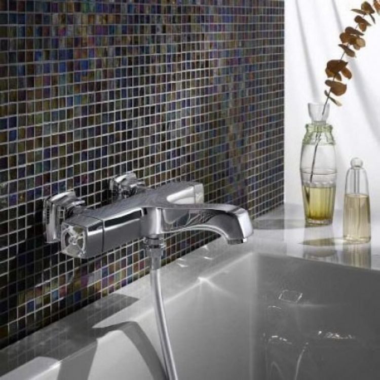 Смеситель для ванны с душем Jacob Delafon Margaux E16215-9-CP, термостатический, хром Смеситель для ванны с душем Jacob Delafon Margaux E16215-9-CP, термостатический, хром