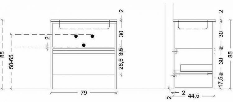 Тумба Boheme Armadi Art Loft 80 894-080-D подвесная Dark Wood