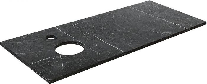 Комплект мебели для ванной DIWO Элиста 120 подвесной цвет Черный муар Черный мрамор