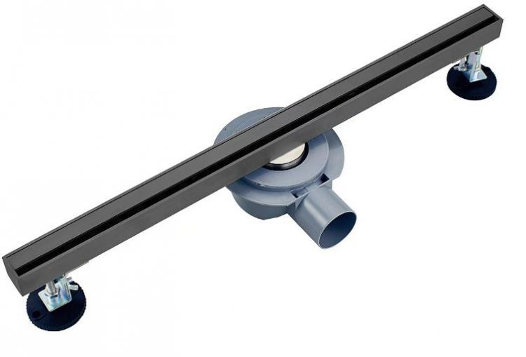 Душевой лоток Wonzon & Woghand 60 WW-65406M-GM с решеткой цвет Темный графит