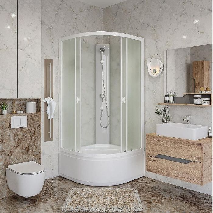 Душевая кабина Niagara Promo 80x80 P80/40/MT/BK без гидромассажа