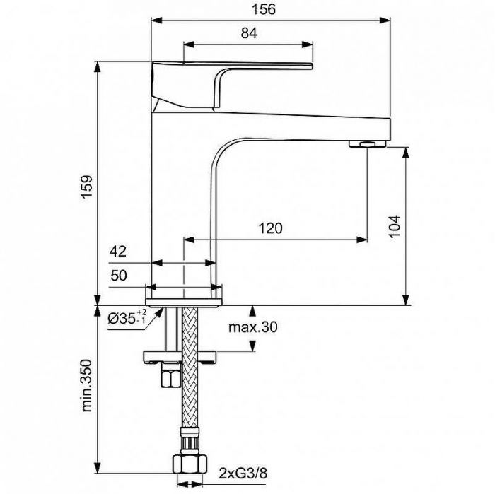 Смеситель для раковины Ideal Standard Cerafine Model D BC553AA Хром