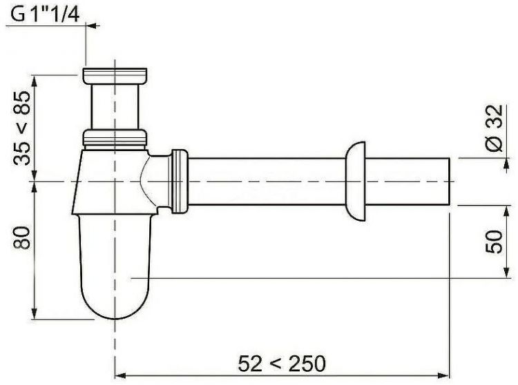 Сифон для раковины Paini Roma 02CR849L Хром