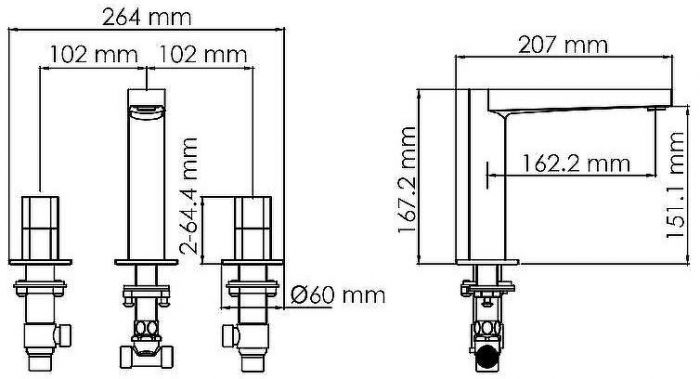 Смеситель для раковины WasserKRAFT Naab 8635 Хром