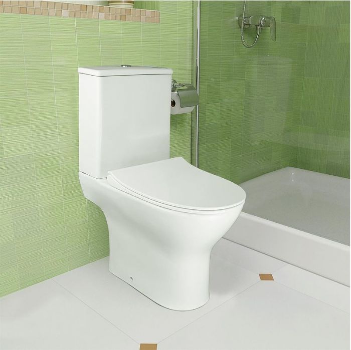 Унитаз компакт Azario Mist AZ-45 цвет Белый с бачком и сиденьем Микролифт