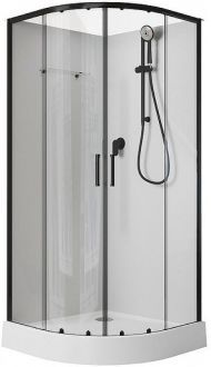 Душевая кабина Aquanet Passion EVO R Black 80х80 281984 без гидромассажа