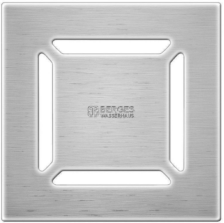 Душевой трап Berges Zentrum Norma 100x100 090362 с решеткой Хром матовый