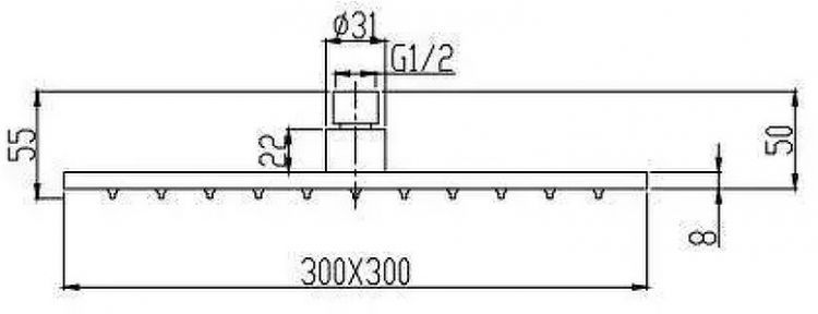 Верхний душ Splendy Feeling S FS212X300S1BM цвет Черный матовый