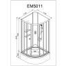 Душевая кабина Avacan 110 EM5011N без гидромассажа Душевая кабина Avacan 110 EM5011N без гидромассажа
