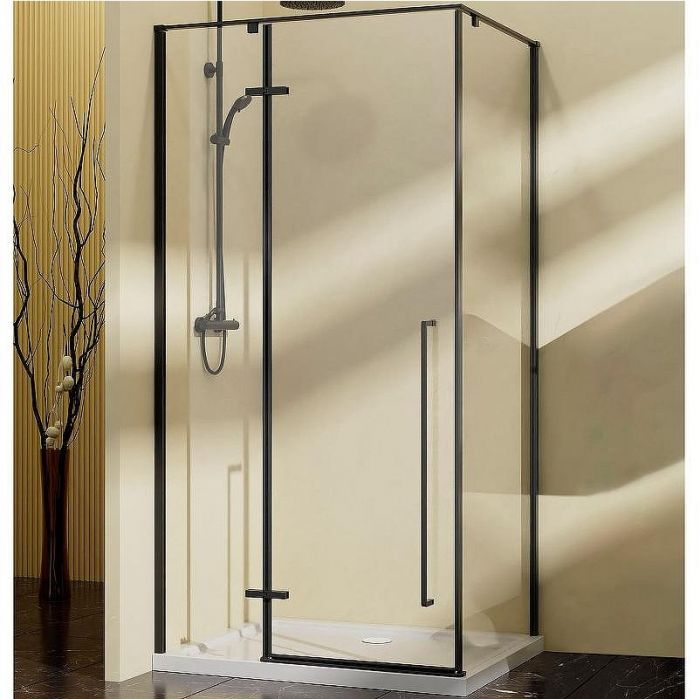 Душевой уголок Vincea Slim-N 100x90 VSR-5SN9010CLB профиль Черный стекло прозрачное