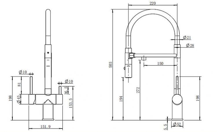 Смеситель для кухни Reflexion Lago RX9901GD цвет Брашированное золото
