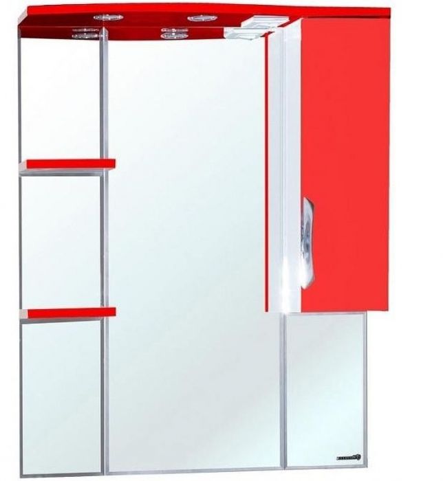 Зеркало со шкафом Bellezza Лагуна 85 R 4612114001031 с подсветкой R Красное Белое