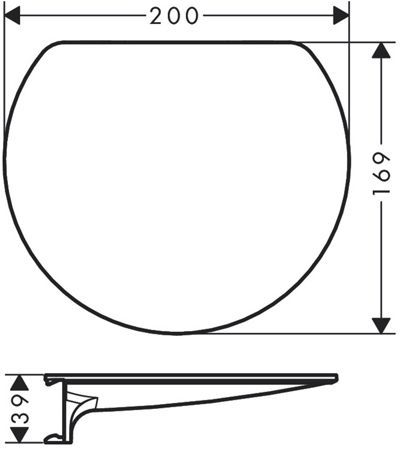 Hansgrohe WallStoris Полка, цвет: матовый черный