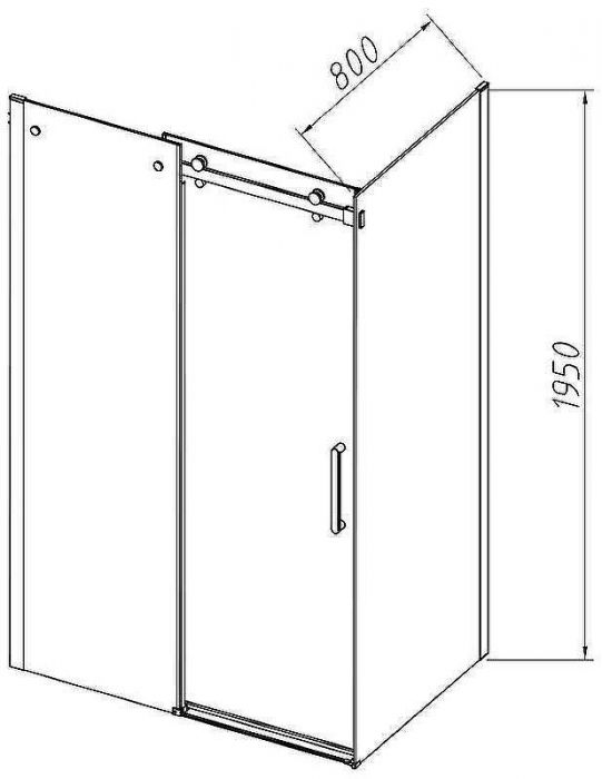 Душевой уголок Vincea Como-N 130x80 VSR-4CN8013CLB профиль Черный стекло прозрачное