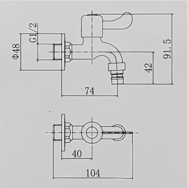 Кран для одного типа воды Fashun A54898 цвет Сатин Кран для одного типа воды Fashun A54898 цвет Сатин