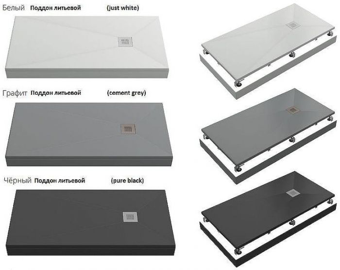 Душевой поддон из искусственного камня Creto Ares 120x90 1-0012 Серый