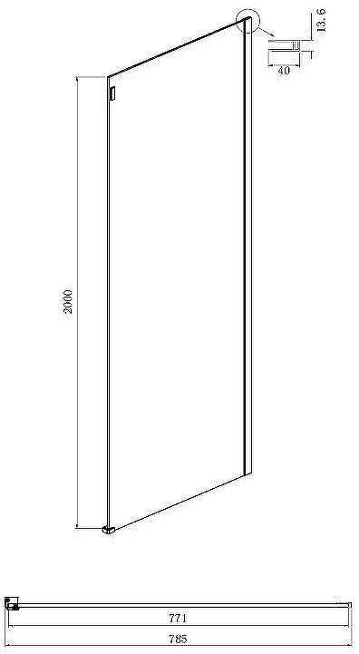 Душевой уголок Ambassador Benefit 120x80 19021201HB-80HB профиль Черный стекло прозрачное