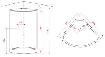 Душевая кабина Arcus AS-122 Душевая кабина Arcus AS-122