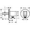 Hansgrohe Fixfit S Шланговое подсоединение, 1/2&amp;quot;, цвет: чёрный матовый