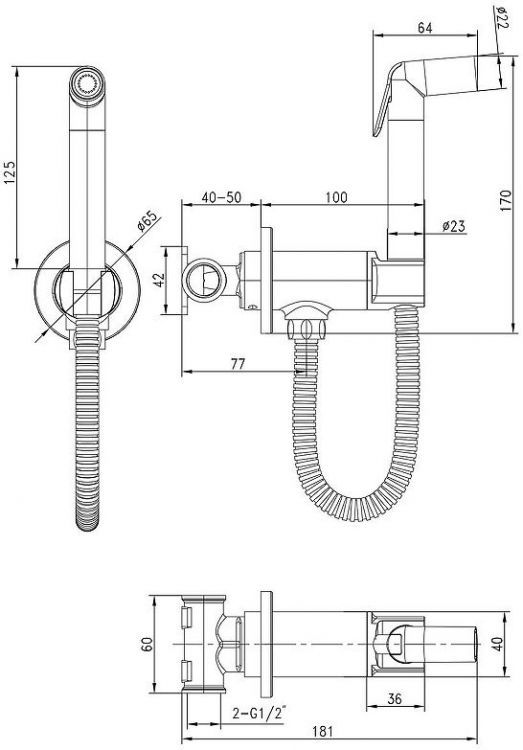 Гигиенический душ со смесителем Lemark Solo LM7171B цвет Бронза Гигиенический душ со смесителем Lemark Solo LM7171B цвет Бронза