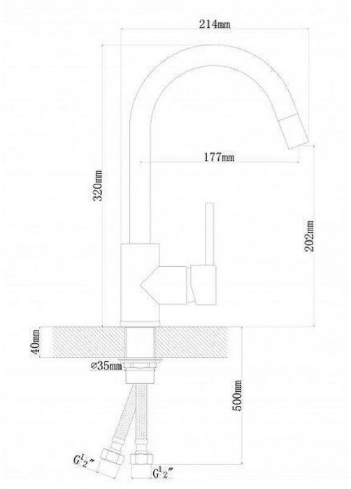 Смеситель для кухни Dr. Gans Соло 319.03h.1123.405 цвет Терра