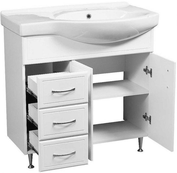 Тумба под раковину Stella Polar Концепт 80 L SP-00000129 Белая