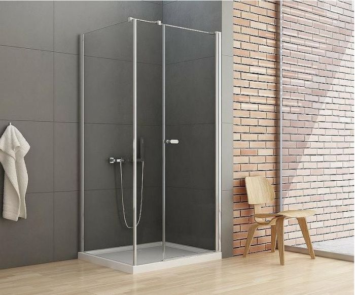 Душевой уголок New Trendy New Soleo Chrome 120х110 K-0641 профиль Хром стекло прозрачное