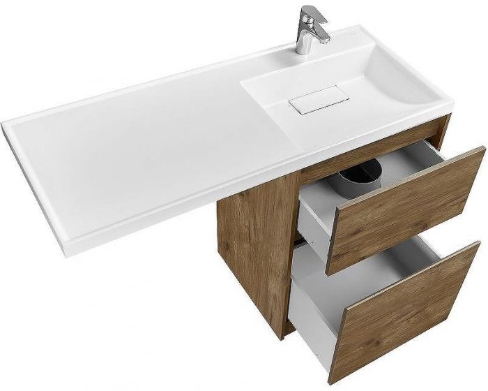 Тумба под раковину Aquaton Лондри 120 1A266901LHDR0 Дуб Рустикальный без фасада