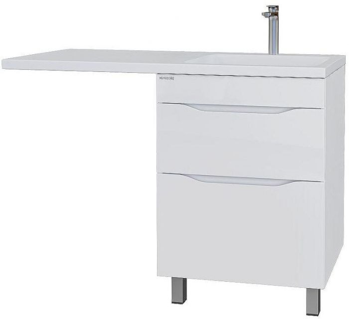 Раковина Grossman Madera Камилла 110 R 1101032 с местом под стиральную машину Белая