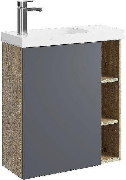 Корпус тумбы под раковину Aqwella Alba 60 L ALB0106LDD подвесной Дуб Давос