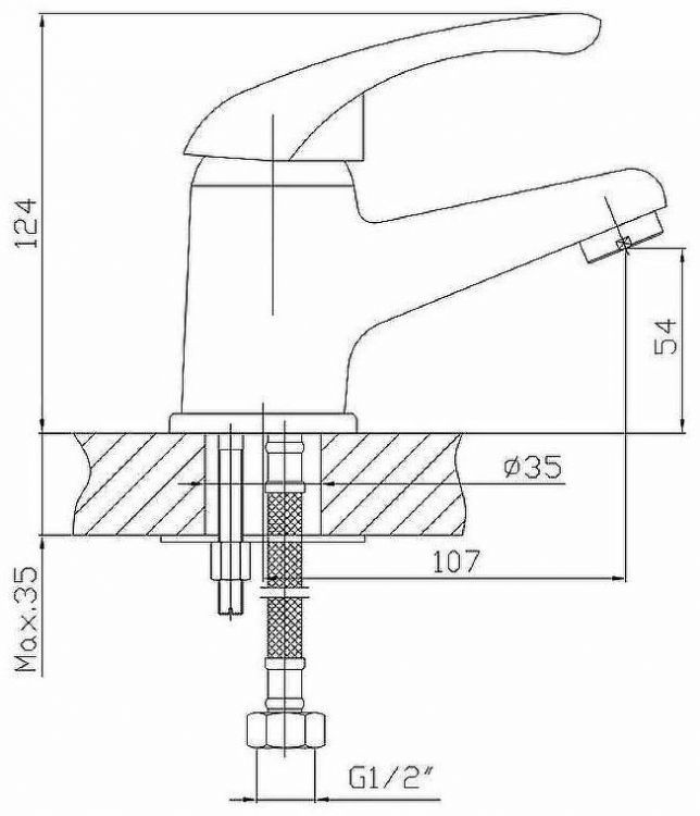 Смеситель для раковины Viko V-6901 Хром Смеситель для раковины Viko V-6901 Хром